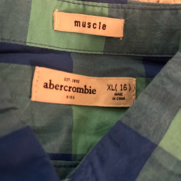 Abercrombie Kids boys long sleeve button down shirt size 16 - Picture 2 of 4